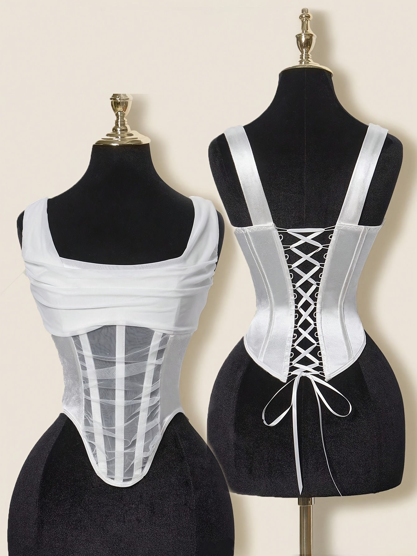 Top Corset Femme Y2K Rétro – Épaules Dénudées, Élégant pour Soirées Formelles et Décontractées, Bretelle Ajustable à Nœud au Dos, Tenue Polyvalente Toutes Saisons, Idéal Noël, Saint-Valentin et Occasions Festives
