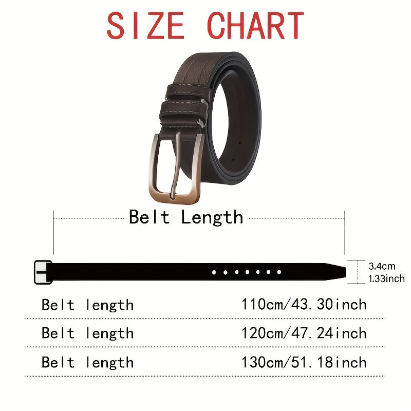 Lot de 2 Ceintures Homme Décontractées Vintage – Ceintures Solides et Respirantes, Conçues pour Hommes d’Affaires, Élégants et Passionnés de Mode, Cadeau Idéal pour Toute Occasion, Ceintures de Luxe avec Boucle Ajustable