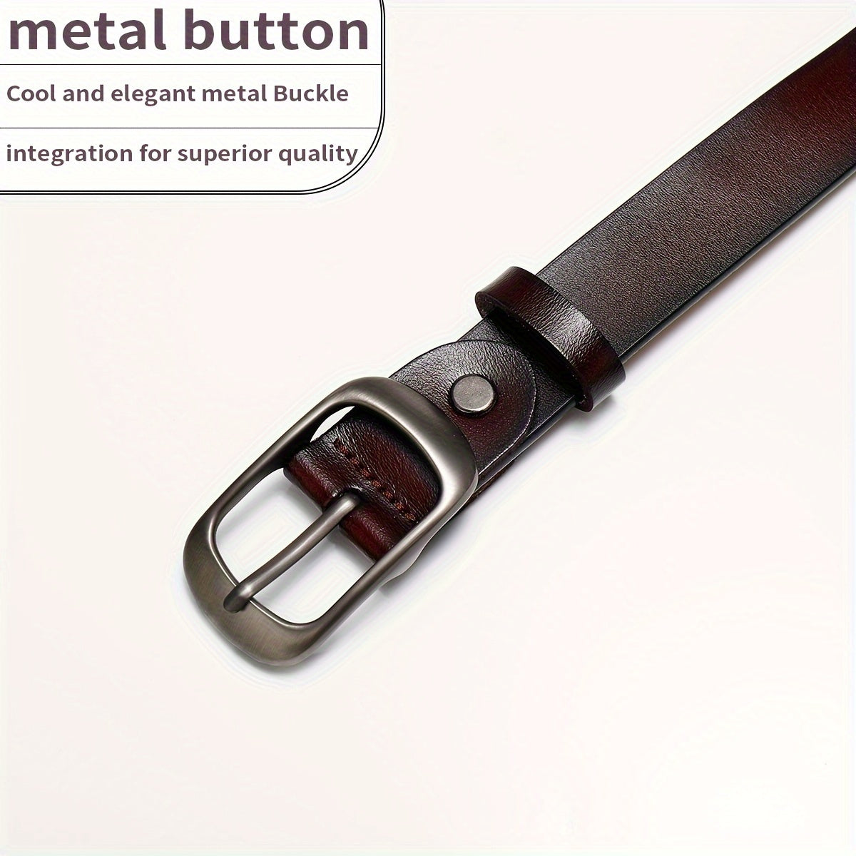 Ceinture double couche en cuir pour femmes – Ceinture de haute qualité, style coréen simple et polyvalent, accessoire de mode, ceinture pour jeans