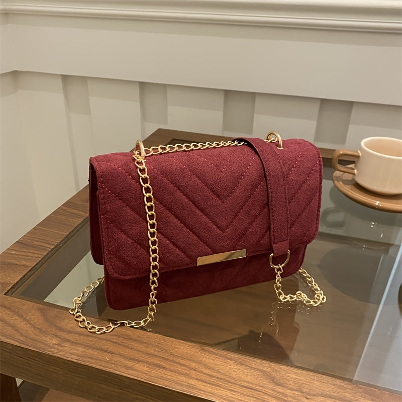 Sac mini carré chic pour femmes – Style rétro, épaule simple et unique, léger avec chaîne métallique, idéal pour quotidien et déplacements