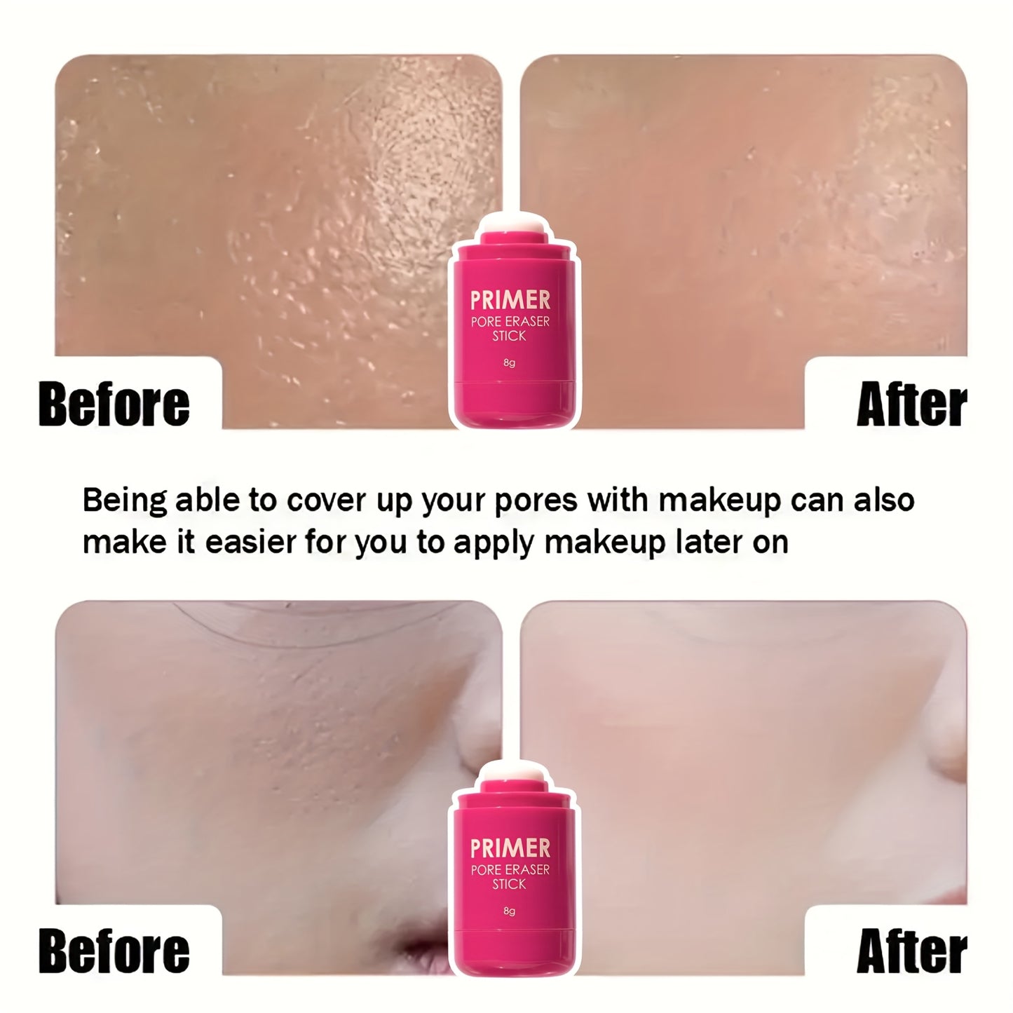 Stick Maquillage Mat Hydratant – Teint Parfait, Pores Invisibles, Correcteur Waterproof, Format Compact Voyage, Idéal Cadeau de Noël