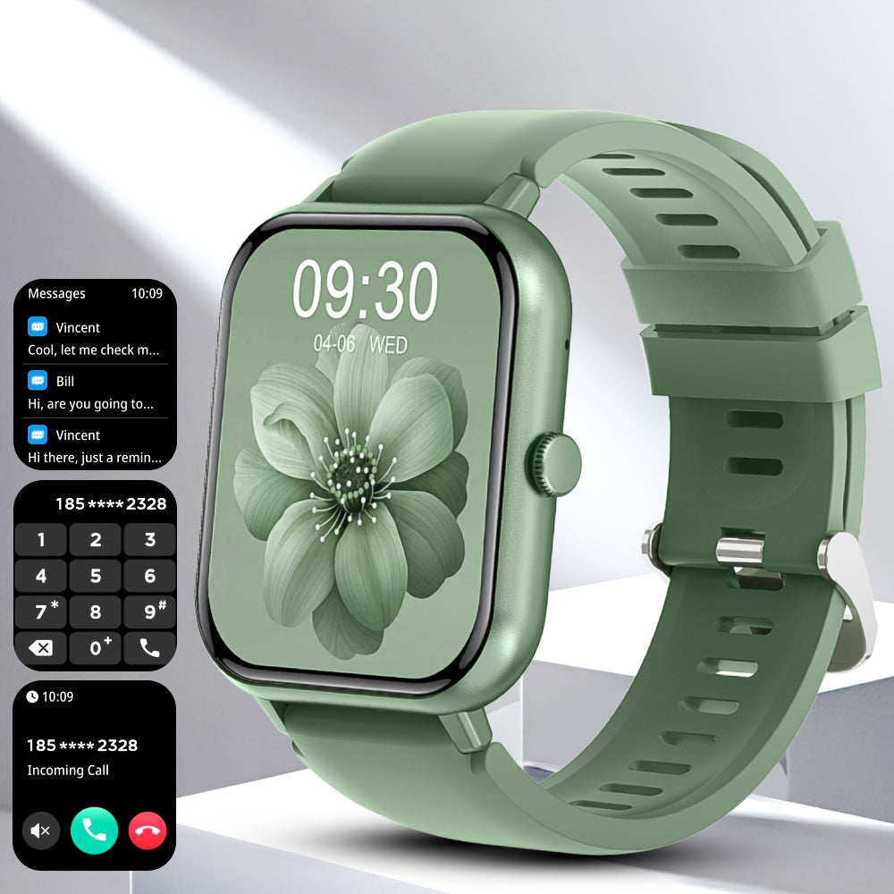 Montre connectée pour hommes et femmes – Idée cadeau, écran tactile complet de 4,65 cm, appels et messages, compatible Android/iPhone, montre de suivi fitness avec mode exercice, podomètre, distance, calories, plus de 100 modes sportifs, étanchéité IP68