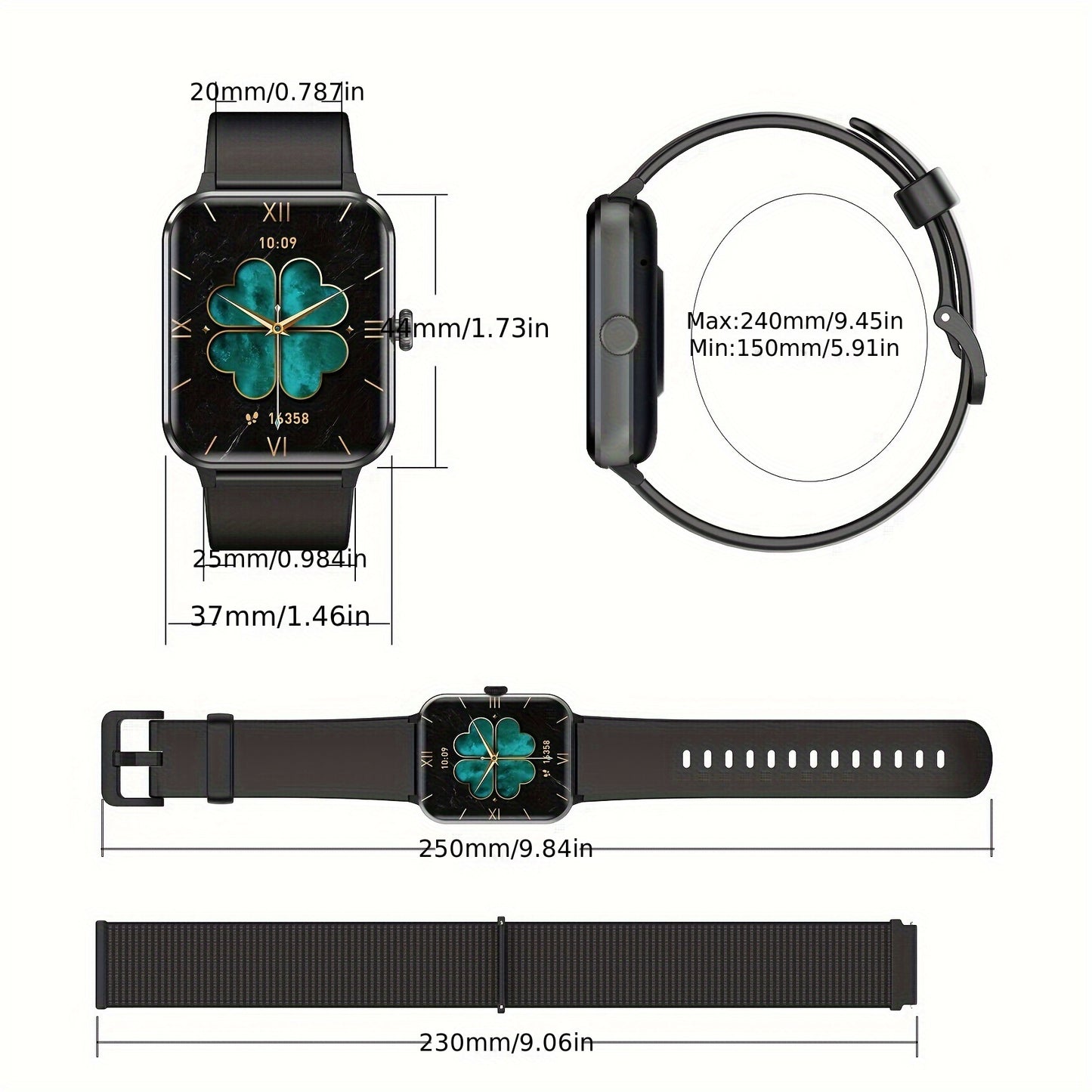 Blackview Smartwatch, Compatible With Android And For IPhone, Fitness Tracker, Fitness Watch With Activity Monitoring 1.85-Inch Touchscreen Smartwatch, With Pedometer, Calorie Meter And Stopwatch, BT 5.3 Call, Multi-Sport Mod