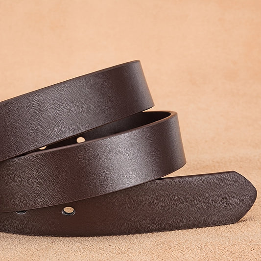 Lot de 2 ceintures unisexes – Boucle à ardillon en alliage avec boucle carrée, ceinture simple pour jeans, tendance toutes saisons, adaptée aux accessoires de tous les jours, couleurs noir et marron