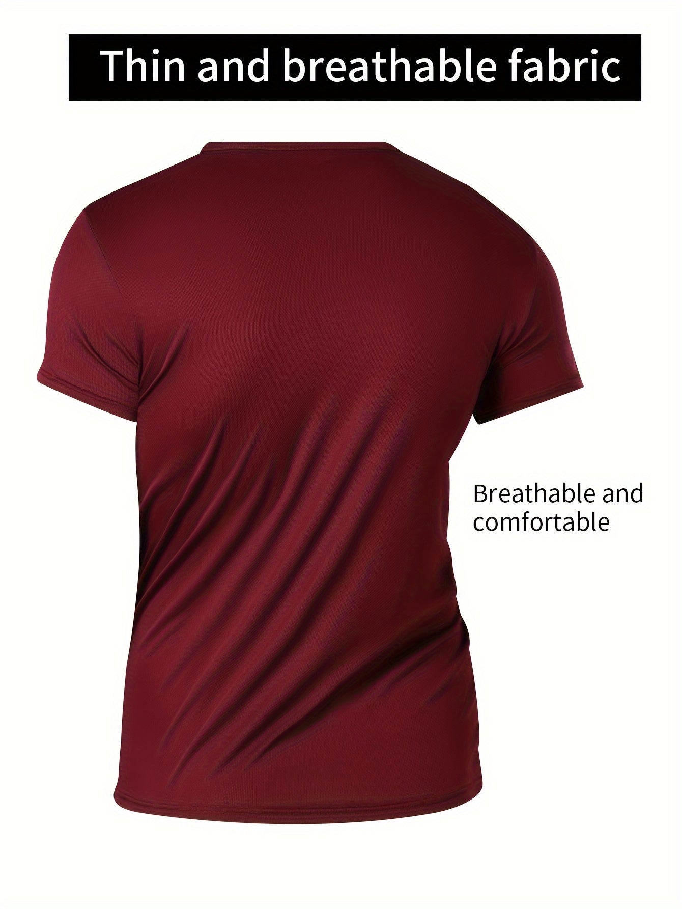5pcs Men's Crew Neck Fashionable Short Sleeve Sports T-shirt, Comfortable And Versatile, for Summer And Spring, Athletic Style, Comfort Fit T-Shirt, As Gifts