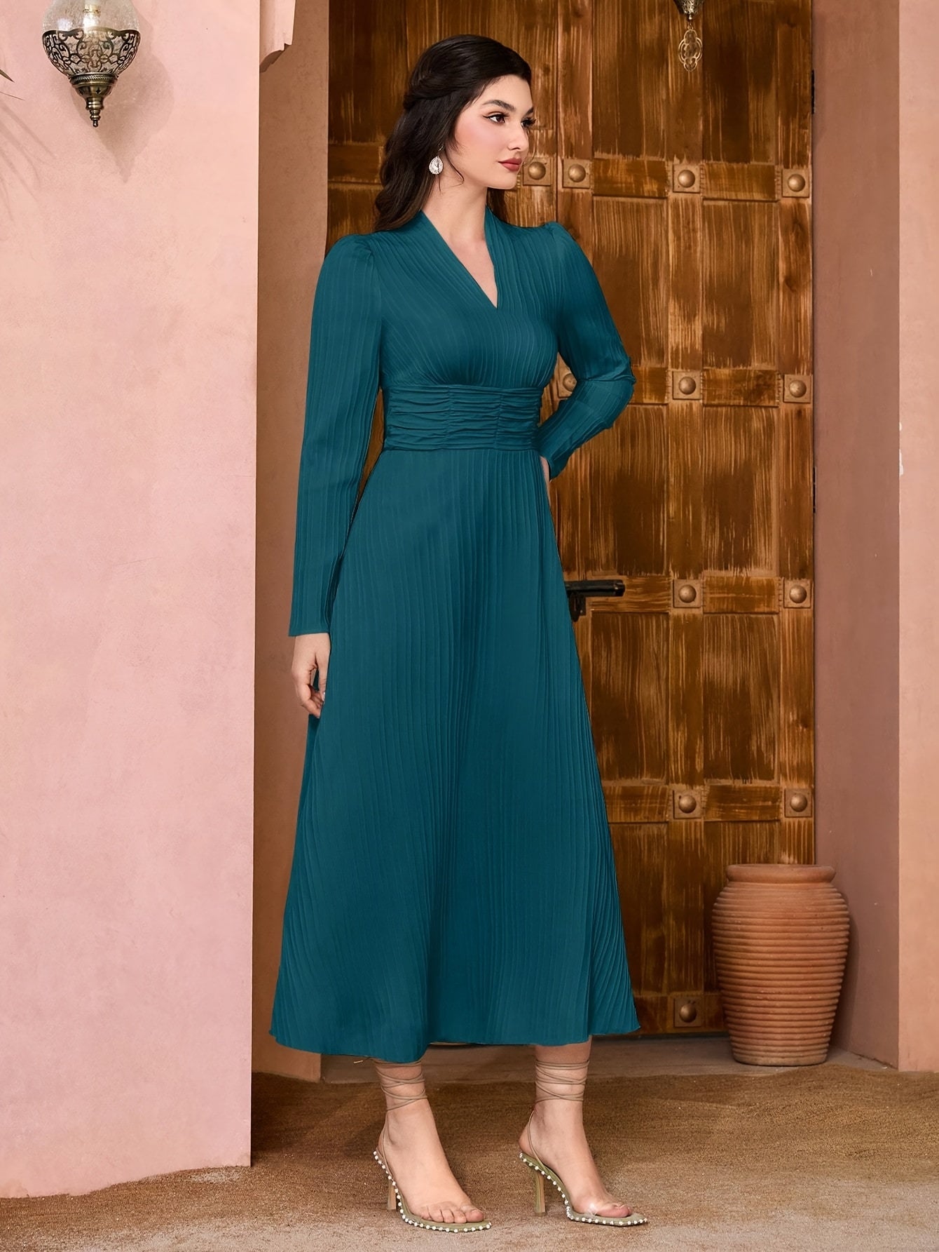 Fashion Casual Solid Color Women's Maxi Dress