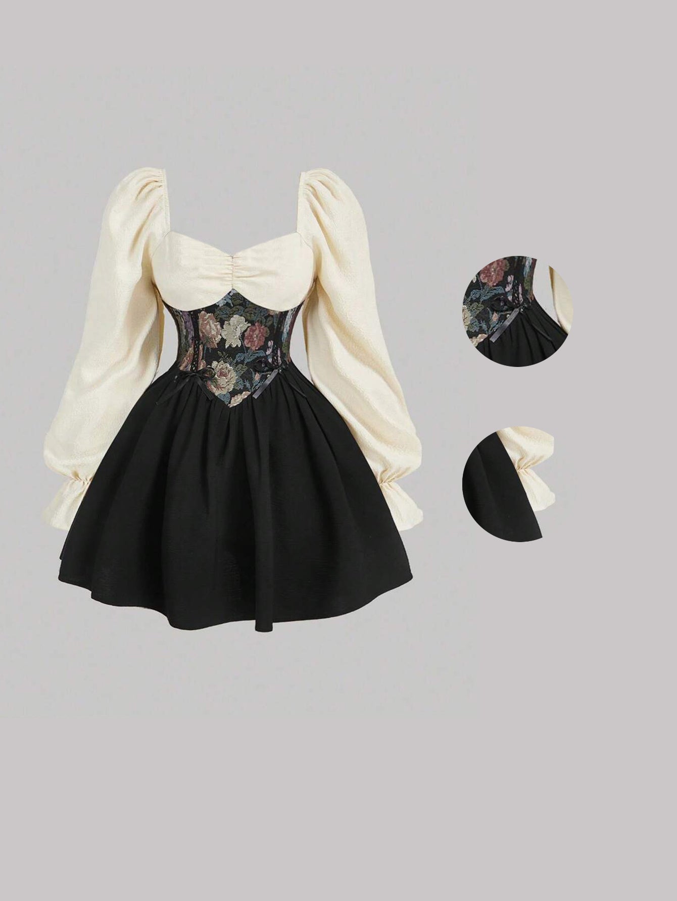 Robe gothique victorienne baroque de style Renaissance pour femme – Élégante, épaules dénudées