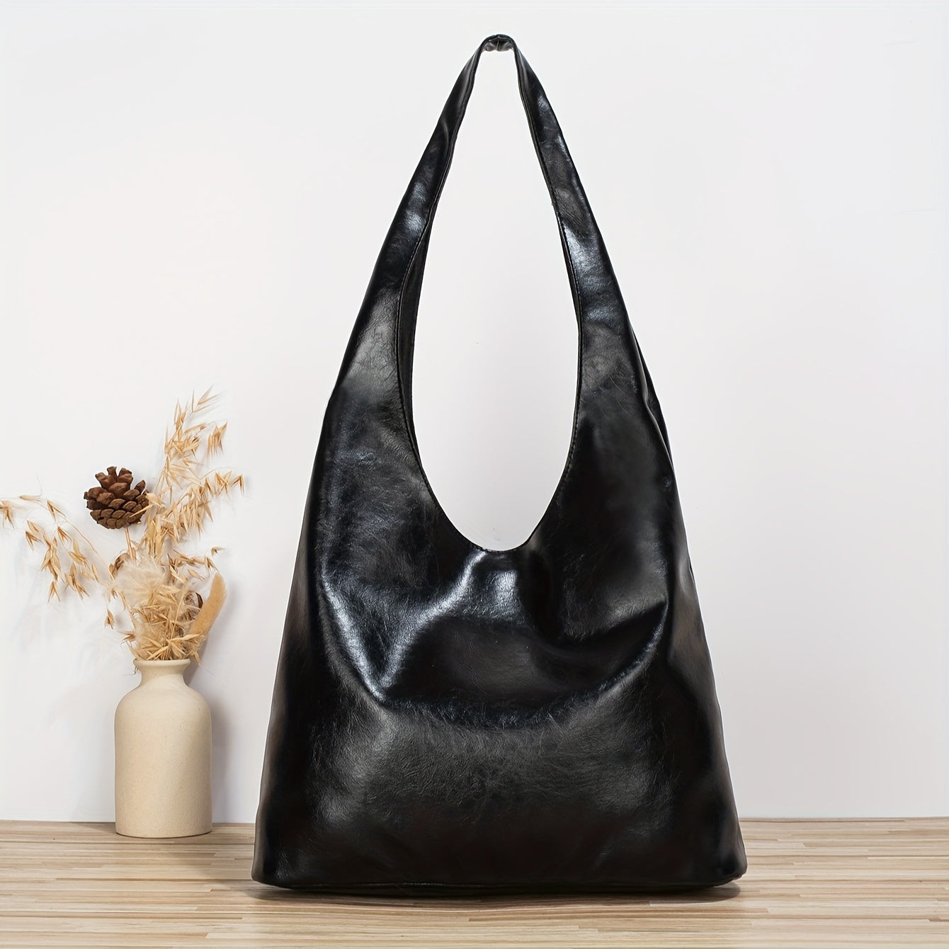 Sac Femme – Sac Hobo Tendance Couleur Unie, Sac à Main Décontracté