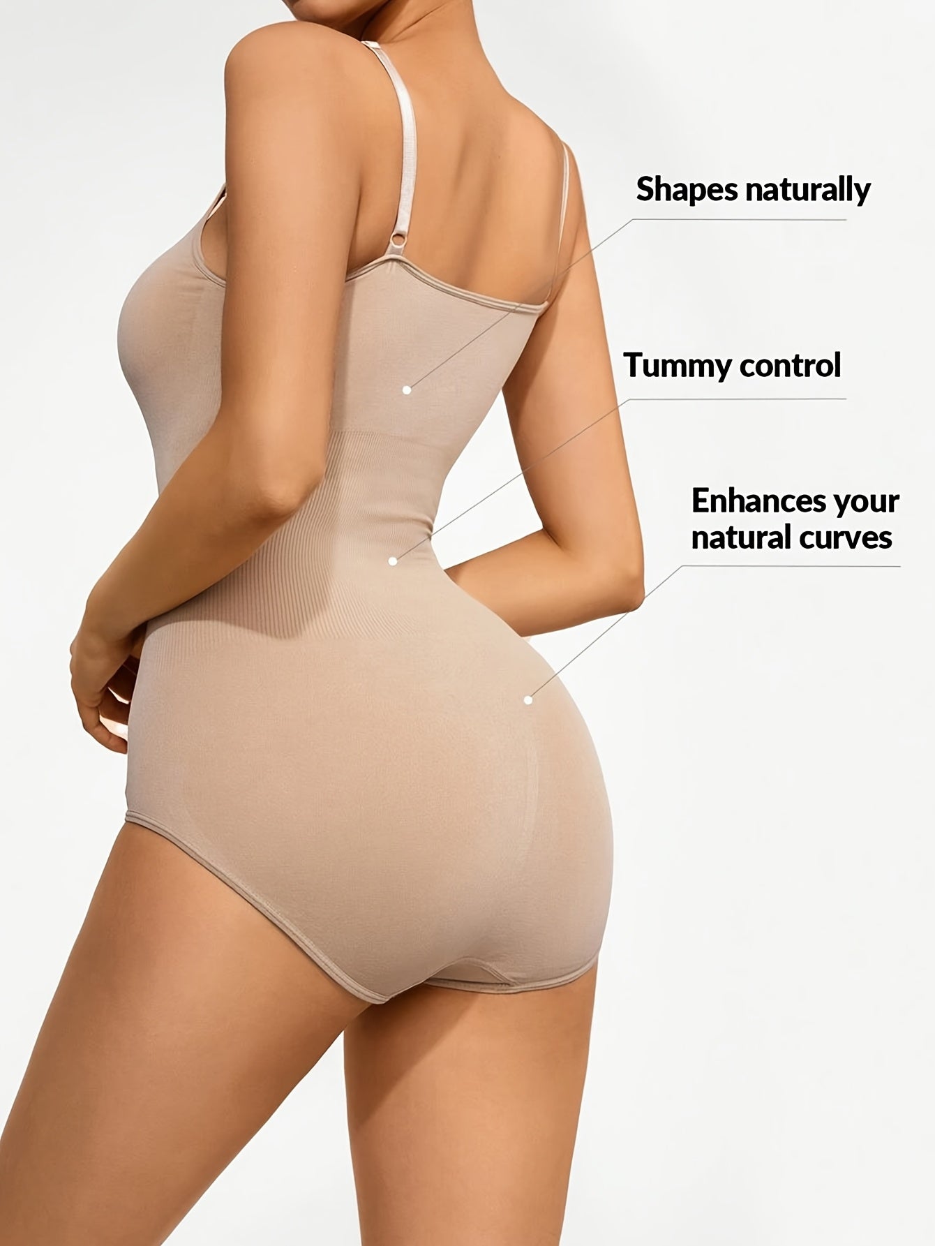 Body sculptant intégral pour femme type Spanx, soutien de la posture, taille haute avec contrôle du ventre et effet lifting poitrine