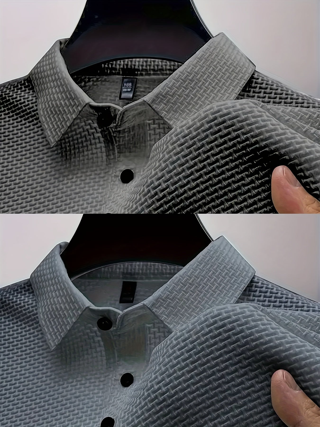 2pcs Men's Lapel Neck Short Sleeve T-shirt, Comfy Stretchy Trendy Tees for Summer, Casual Daily Style Fashion Clothing