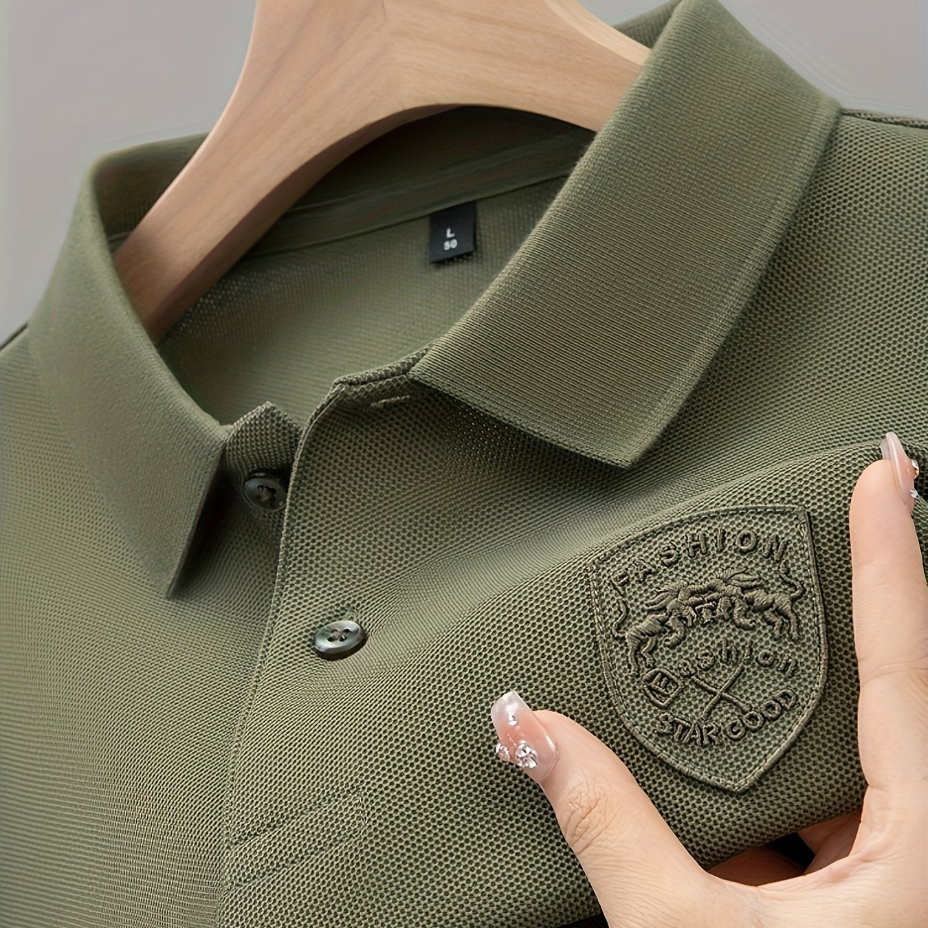 Men's Summer Shirt - Beige - Breathable Button-like collar - Formal & Casual Business-casual Attire - Machine Washable, Comfortable Daily Wear, Breathable Fabric