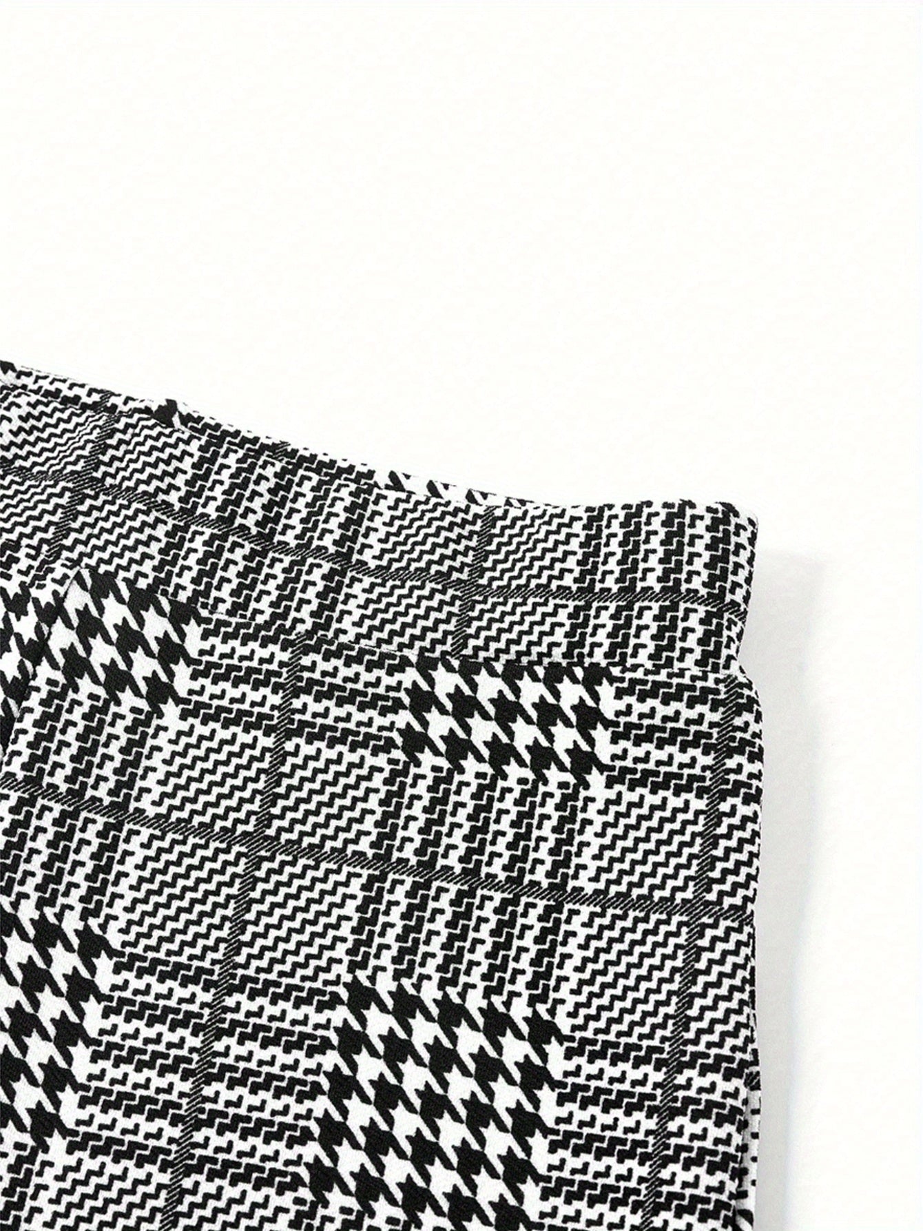 Pantalon Femme Élégant Extensible – Jambe Droite, Motif Carreaux Classique, Confortable et Polyvalent