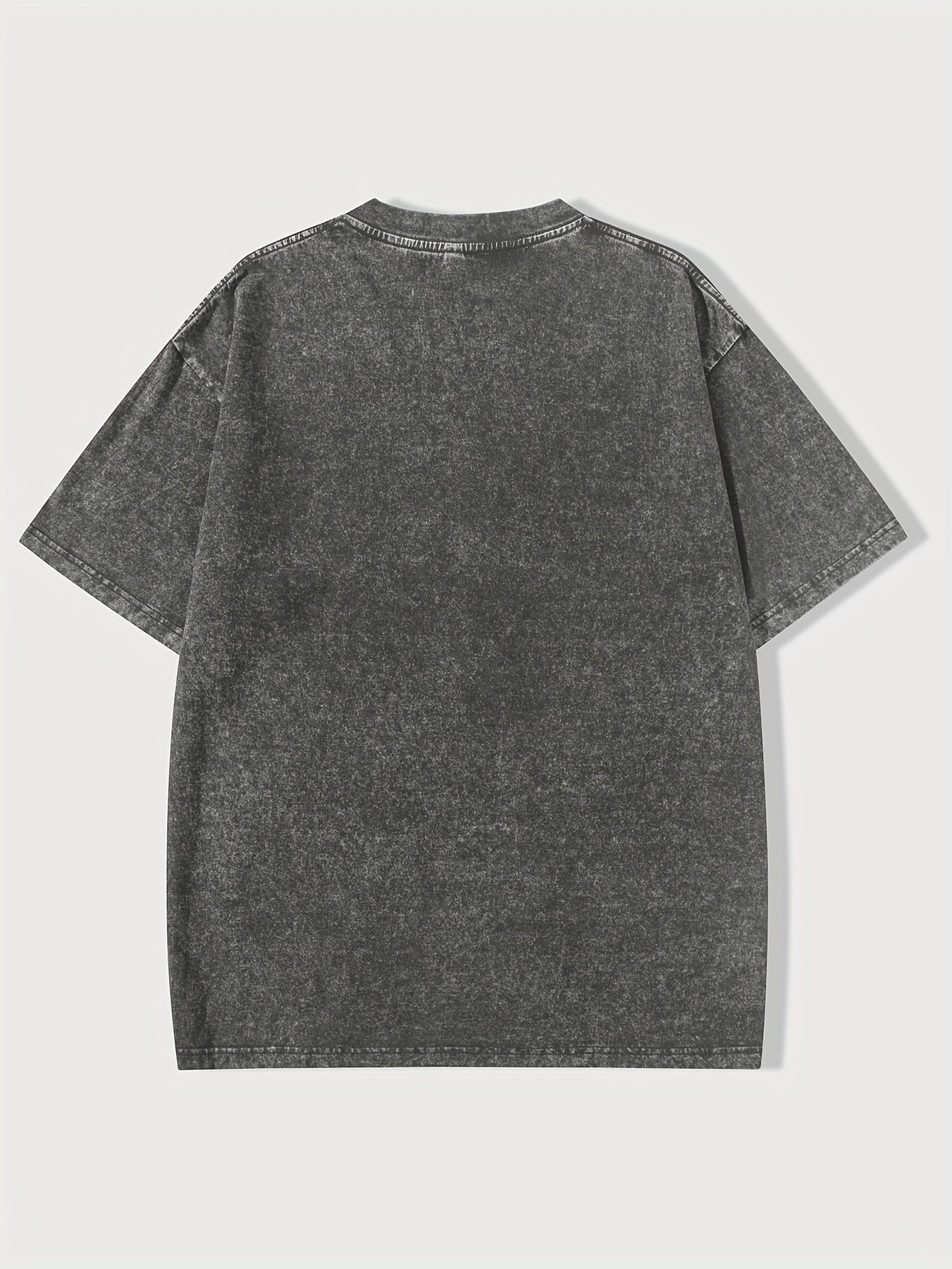 Men's loose-fit 220g T-shirt - Loose round neck, short sleeve, casual pink T-shirt with vertical stripe pattern. Comfortable and suitable for all seasons, available in plus sizes. Ideal for casual wear and layering (machine w