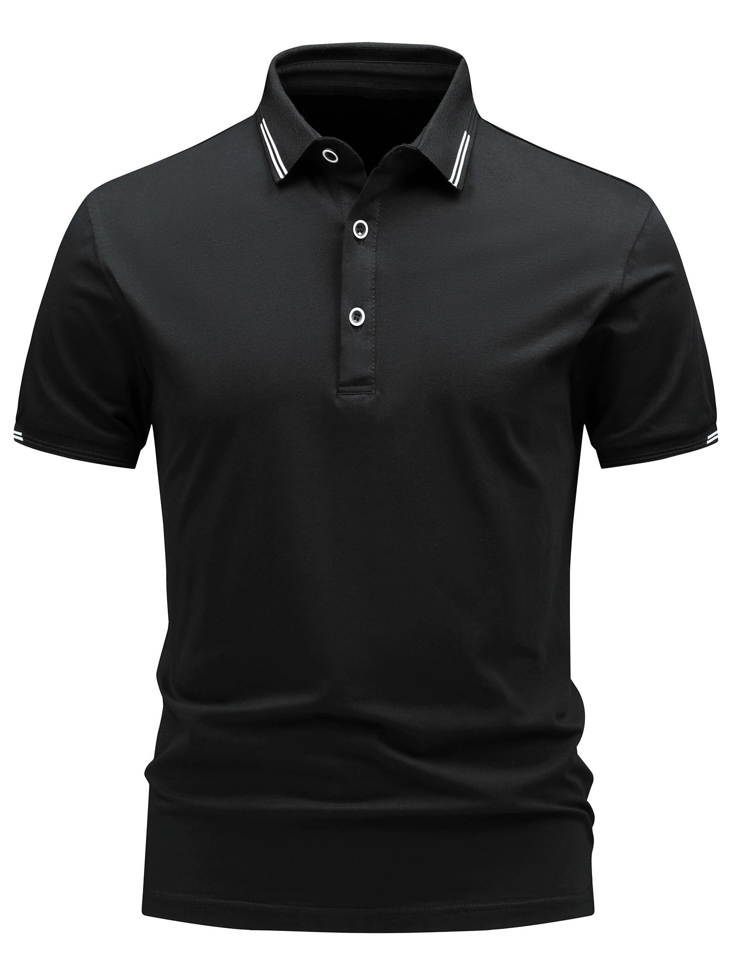 Men's Lightweight Business Casual Shirt - Breathable, Stretch Fabric Blend with Button Detail, Short Sleeve, Solid Color