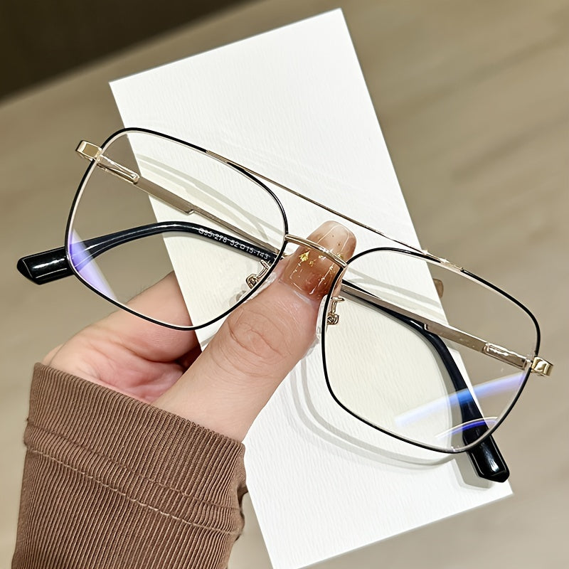 Stylish Round Glasses with A Golden Frame - High-quality Golden Frame with Clear Lenses Suitable for Both Men And Women - Perfect Choice for School, Business, Or Fashion Accessories for daily
