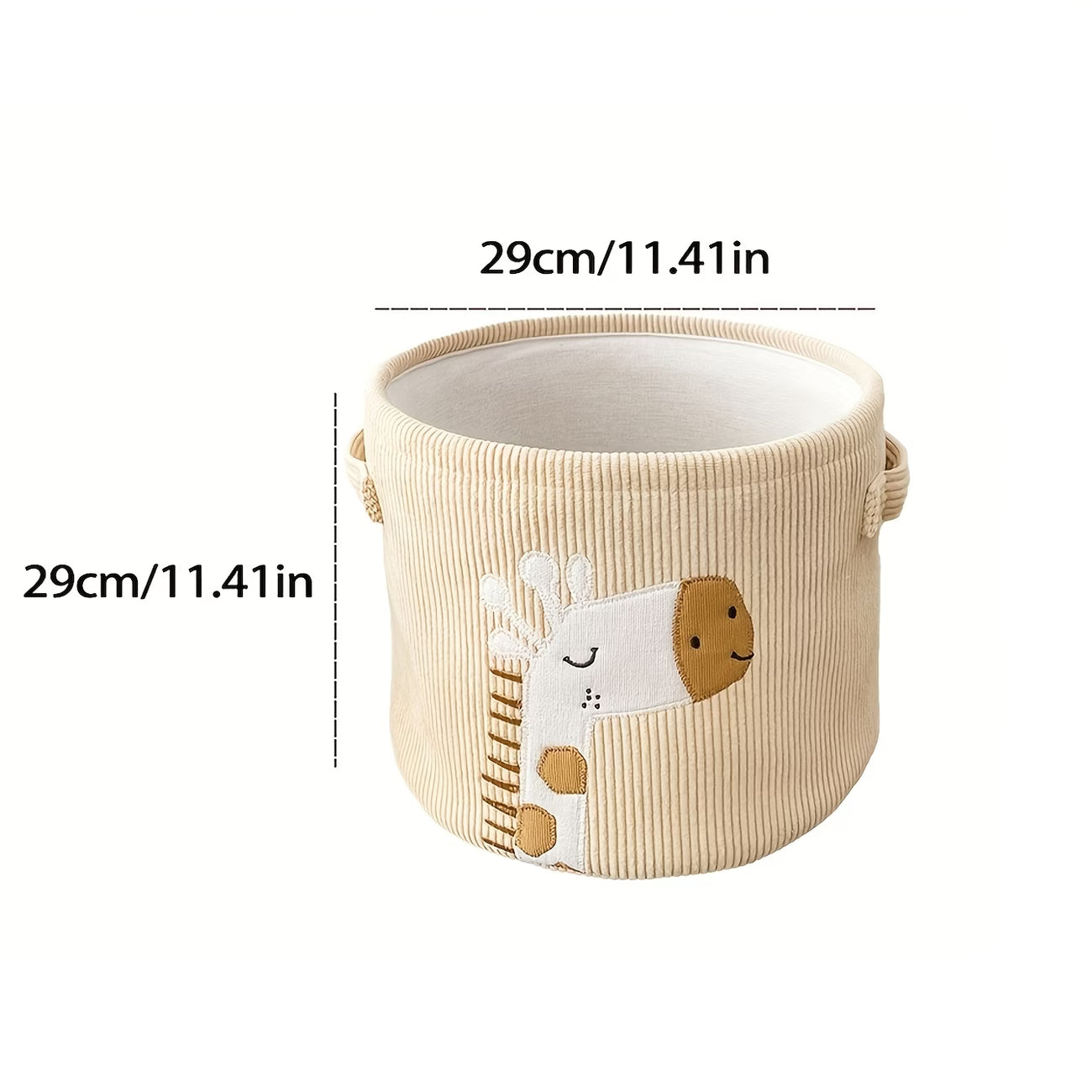 Large Cartoon Animal Storage Basket – Foldable Fabric Laundry & Toy Organizer