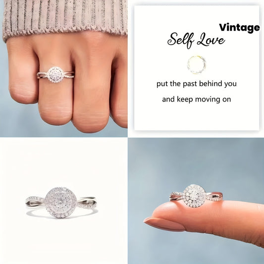 New European And American Style Shining S925 Pure Silver Classic Cubic Zirconia Ring for Women, a High-End Wedding Ring Perfect for Gifting (Silver Net Weight: 3.15G)