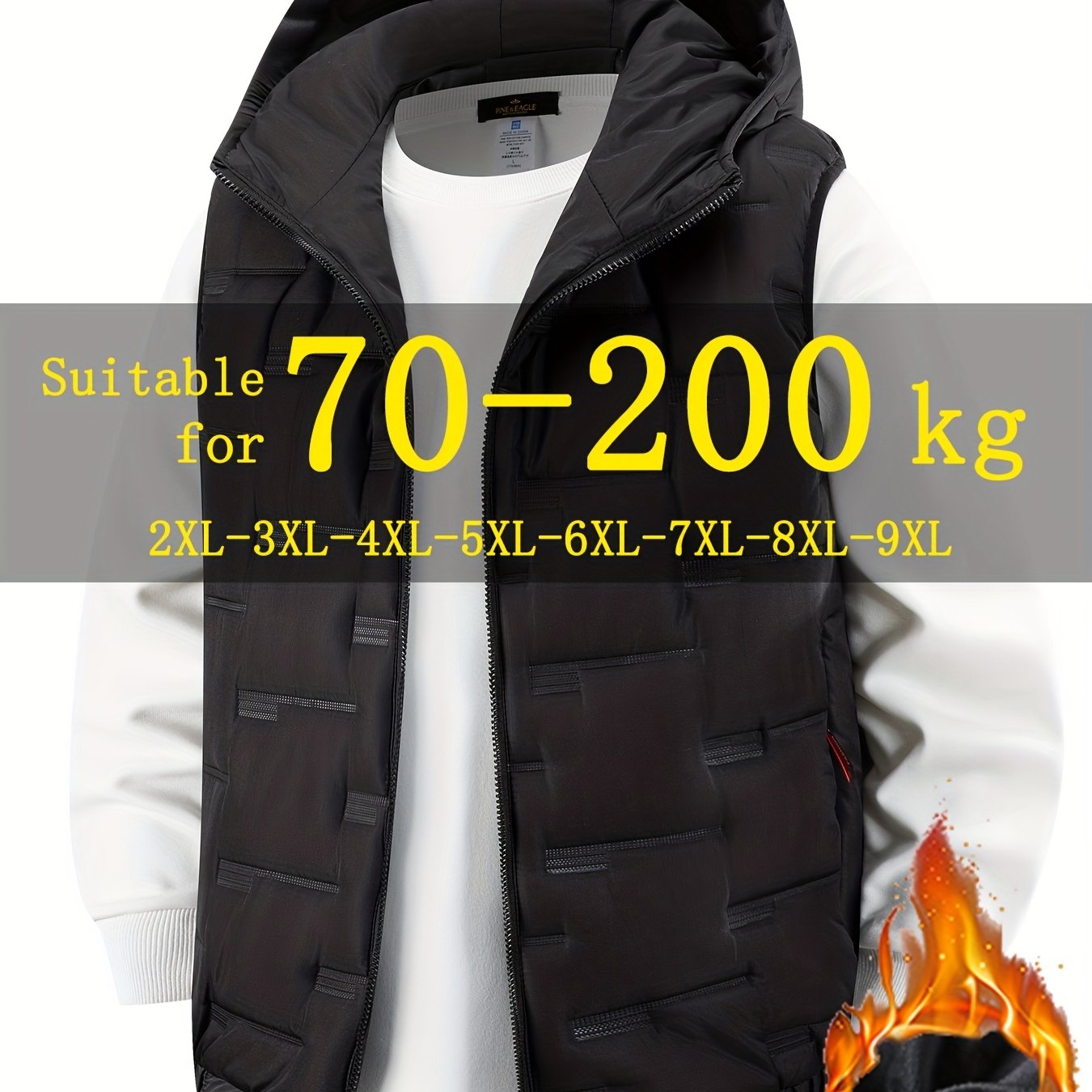 Veste Hiver Homme Oversize – Grande Taille avec Capuche