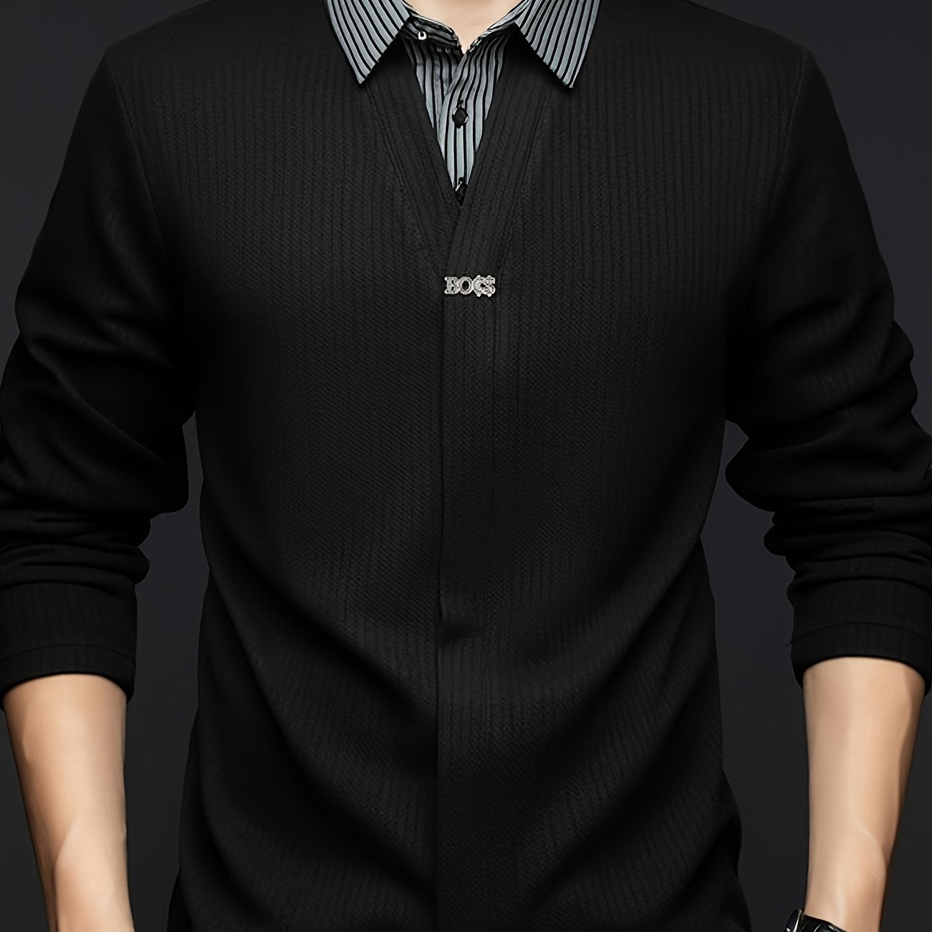 Stylish Two-Piece Lapel Shirt, Breathable Long-Sleeve Golf Top Suitable for Everyday Casual Wear in Spring And Autumn.