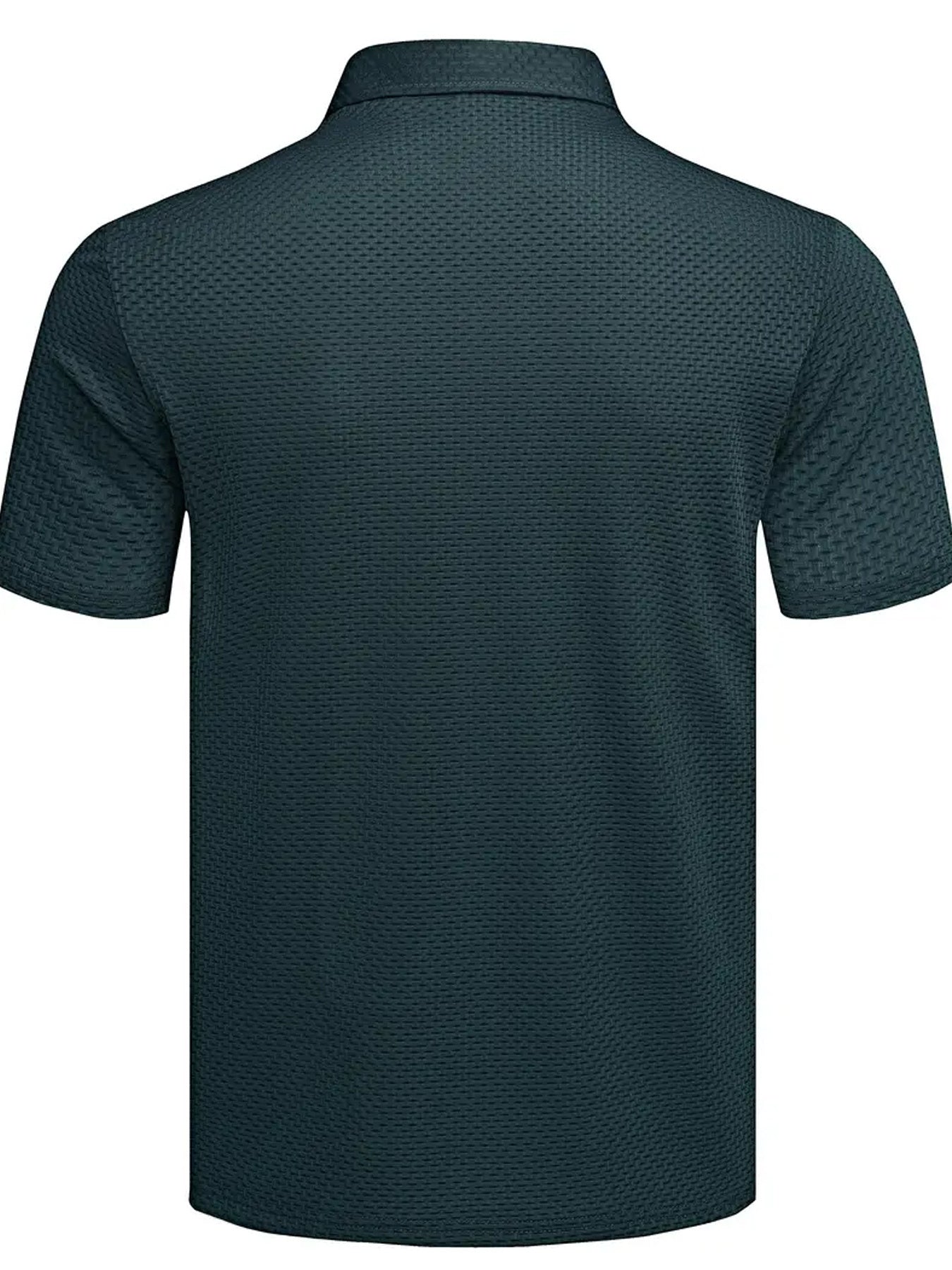 Milano Men'S Casual T-Shirt - Breathable Regular Fit Short Sleeve Shirt with Geometric Print, Button-Up Collar for Summer Comfort & Casual Attire, Comfortable Clothing, Easycare Material
