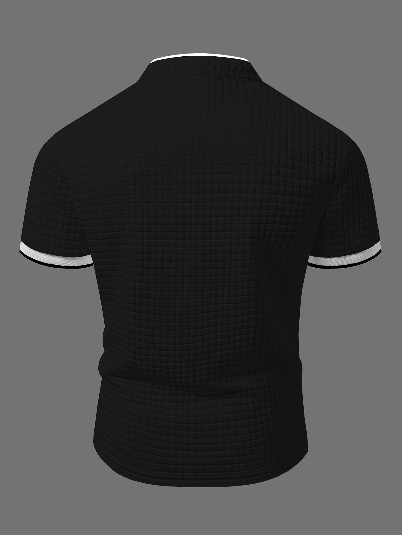 Men's Lightweight Moisture-Wicking Short Sleeve Shirt - Breathable Stretch Fabric, Henley Neck Casual Button-Up for Gym, Summer Outings & Parties (White)