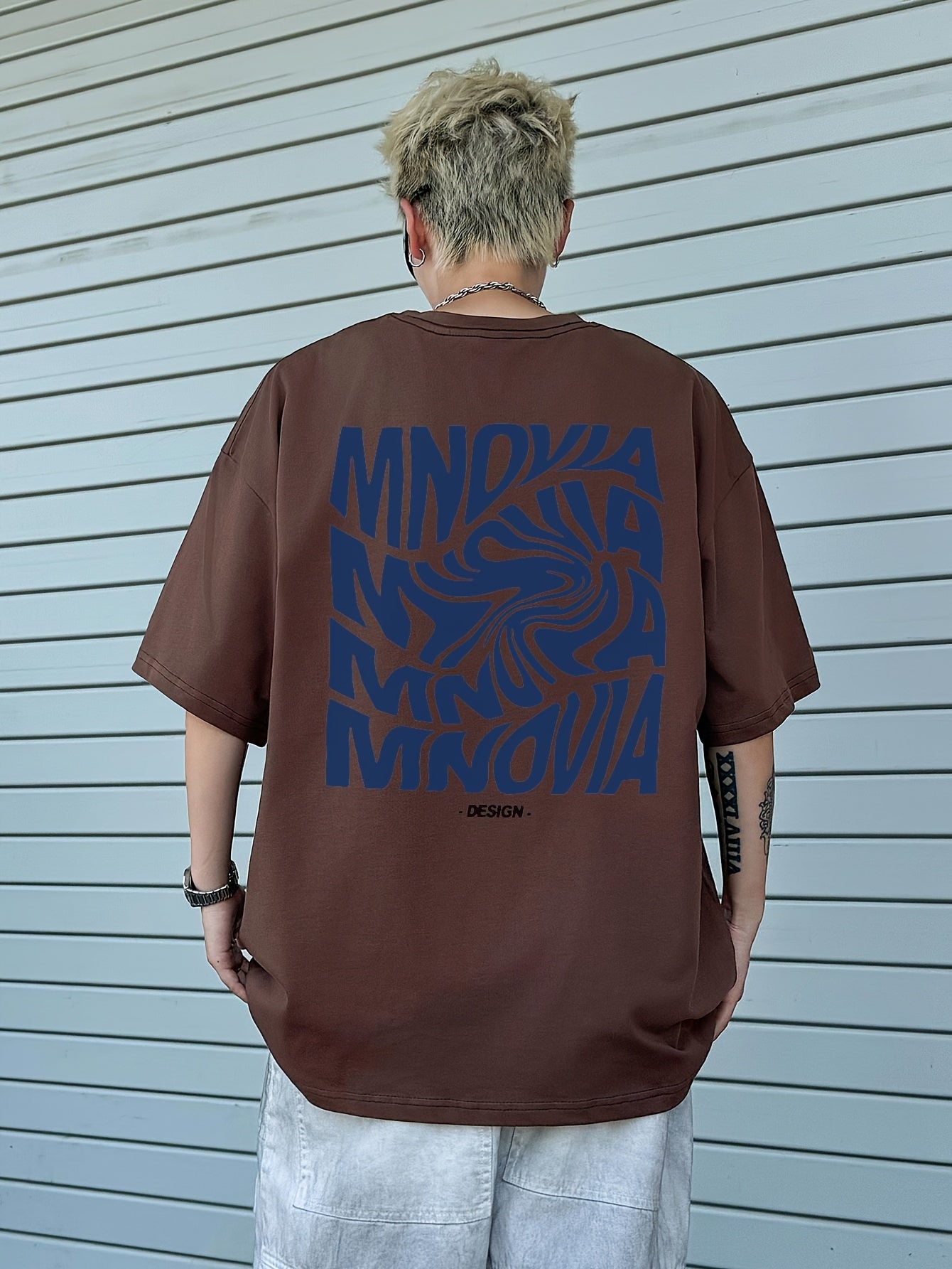 Heavyweight 220gsm Mens Graphic Print T-Shirt - Soft, Breathable, Short Sleeve Crew Neck Tee for Summer Men's Clothing Outdoor Activities - Stylish Letters Design, Casual Comfortable Wear, Perfect for Vacation, Travel, a