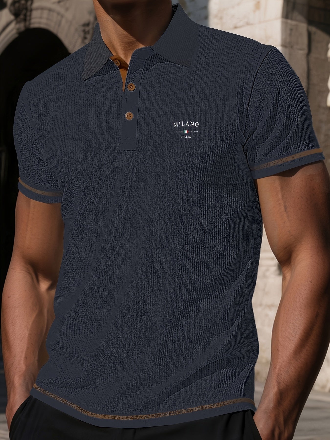 Men'S Light Blue Short Sleeve Button-Up Shirt - Ice Sliky Fiber Fabric, Short Sleeve, Collar, Regular Fit, Casual Summer Wear, Summer Casual Wear | Collar Buttonup Shirt | Stretchable Fabric