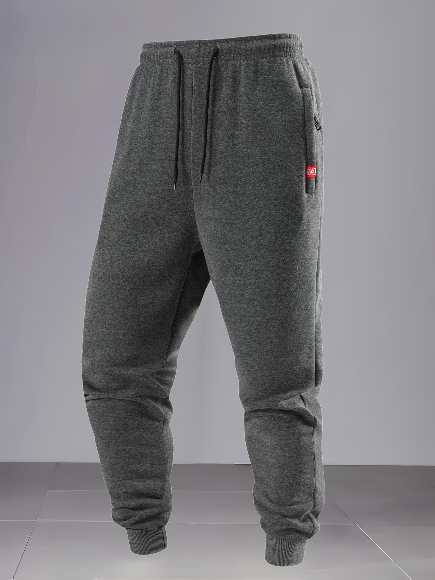 4pcs Pantalons Hiver Homme – Polaire, Cordon, Loose Fit, Outdoor & Casual, Bleu/Gris/Noir