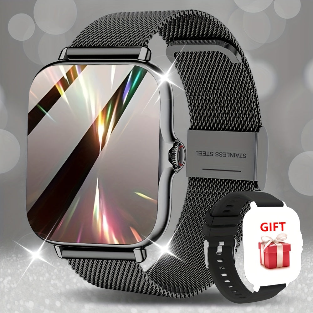 Montre Connectée 1,84” HD – Notifications Appels et Messages, Modes Sport, Calculatrice, Tracker Fitness, Compatible iPhone & Android, Cadeau Parfait