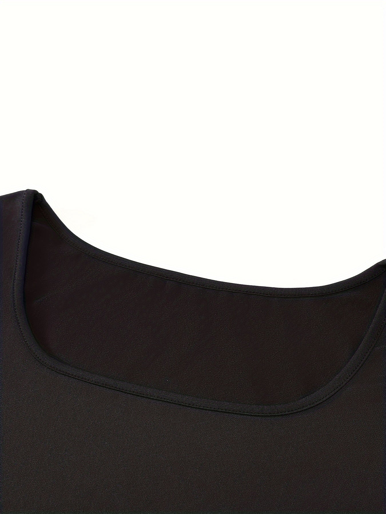 Body femme à manches longues, col carré, en polyester extensible et spandex, couleur unie, style combishort de yoga avec culotte intégrée