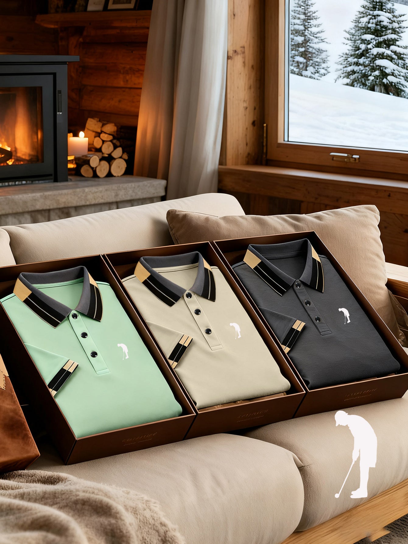 Lot de 3 Chemises Sport Color-Block TH-878 – Manches Courtes, Style Golf & Tennis