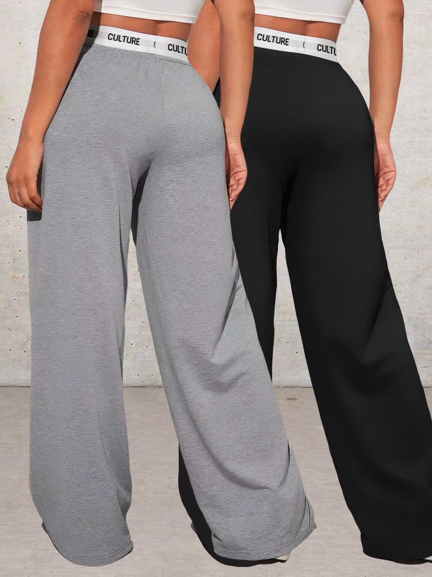 Ensemble Deux-Pièces Femme– Pantalon Taille Haute et Sweat Poches Ample