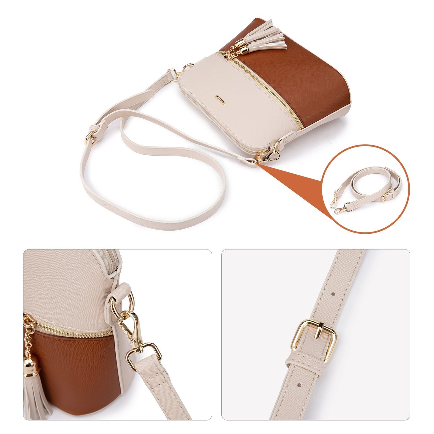 Set de Sacs à Main Femme– Grand Sac à Main Élégant, Sac à Épaule et Shopper, Set de 3 Pièces, Idéal comme Cadeau pour Femme, Bureau, Université ou Voyages