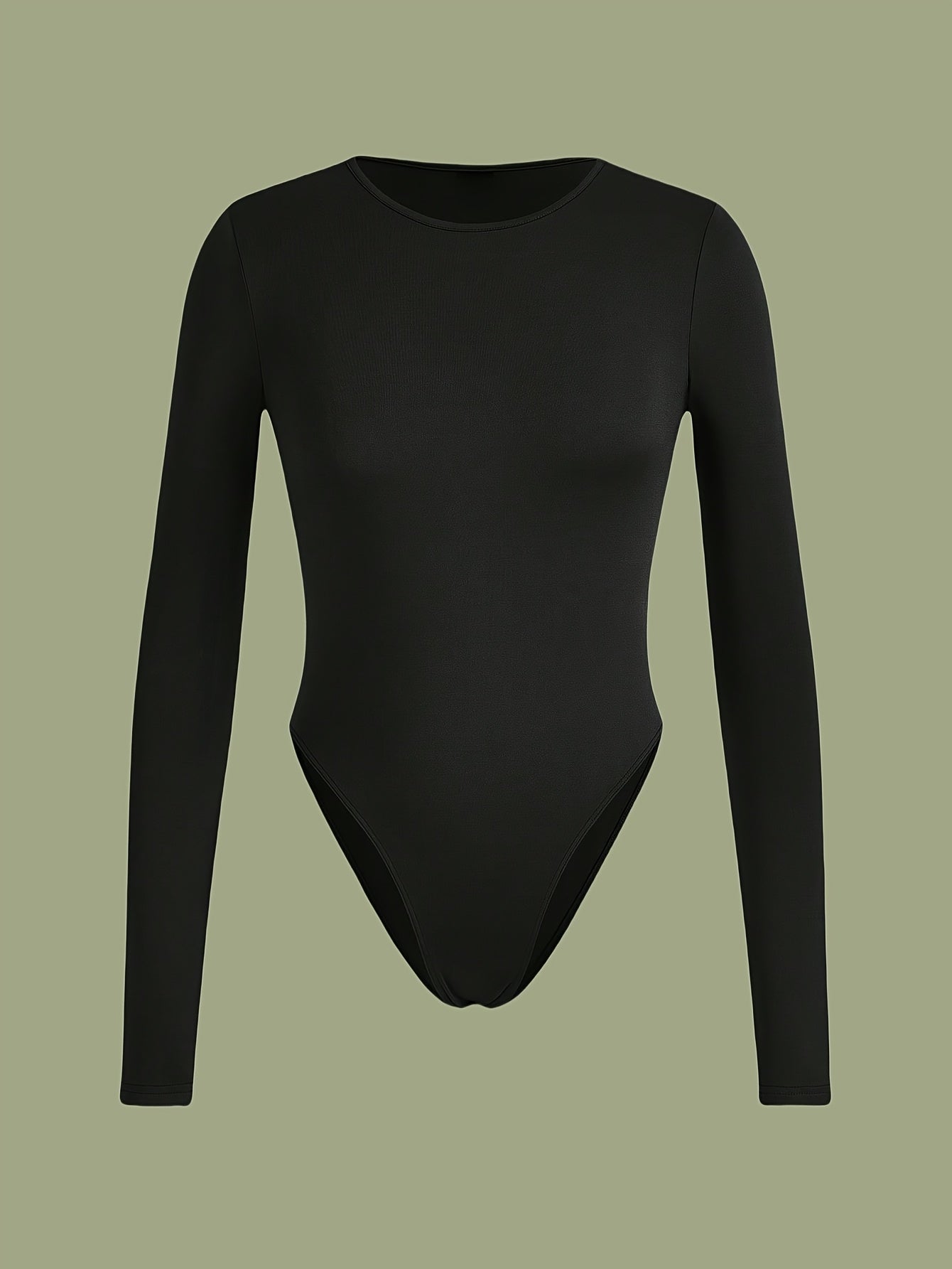 Lot de 3 bodys femme à manches longues, coupe slim, col rond, couleur unie (blanc, noir, gris), confortables et élégants, style décontracté pour toutes saisons