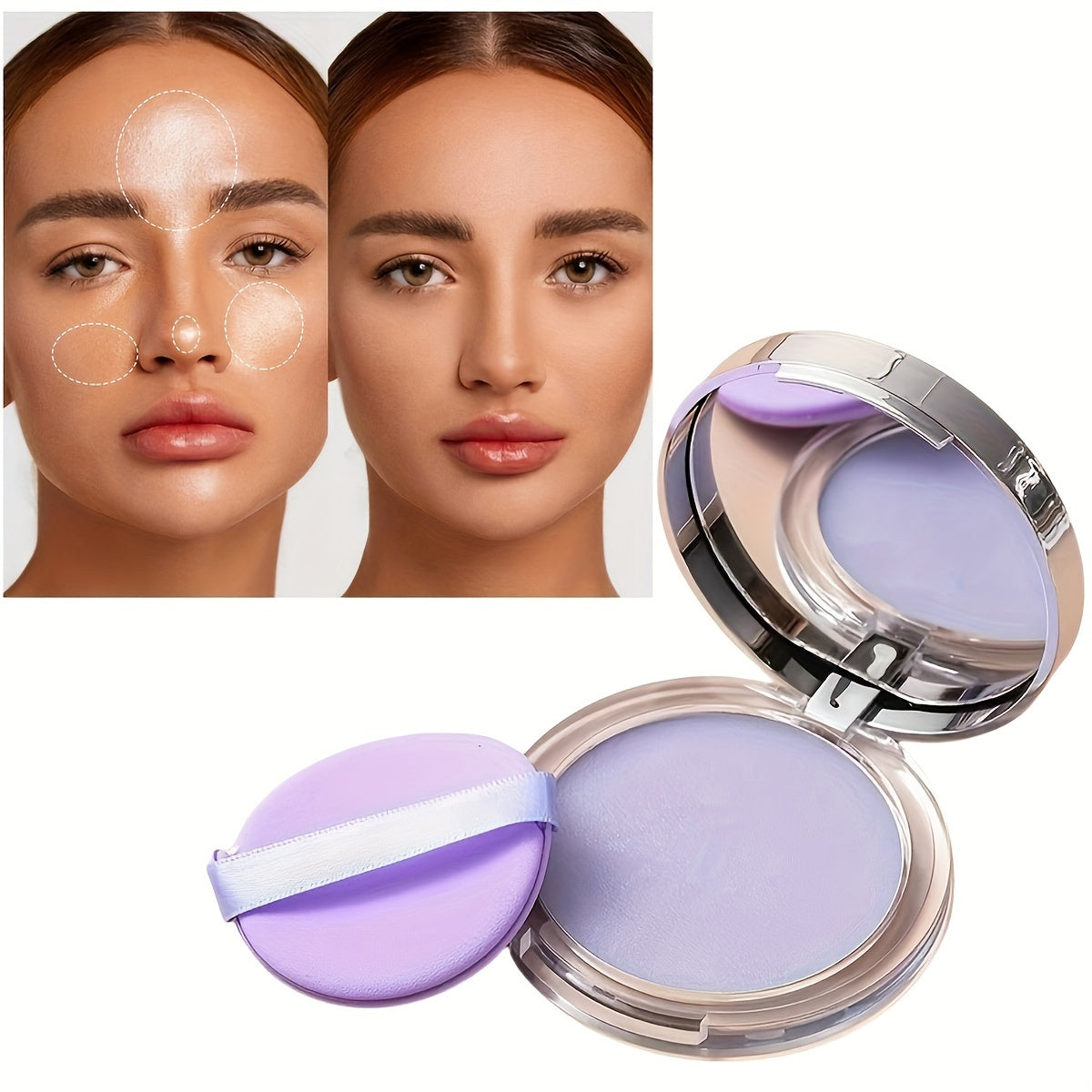 Poudre légère et transparente qui contrôle le sébum, minimise les pores, est résistante à l'eau, longue tenue et offre une couvrance optimale