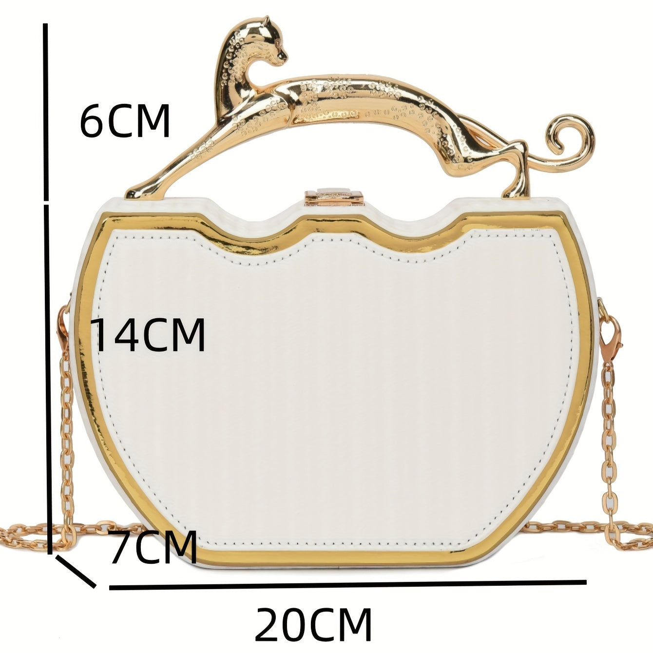 Sac à chaîne clip – bandoulière amovible, élégant et polyvalent
