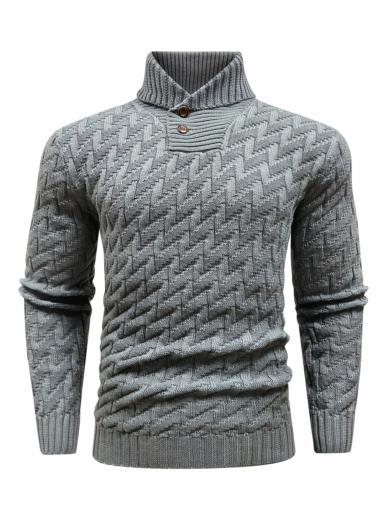 Men'S Stylish Pullover Sweater with a Collar for Commuting in Solid Colors.