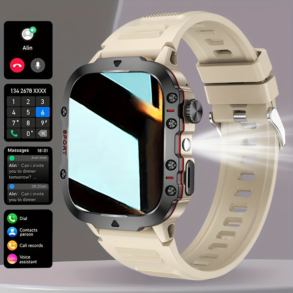 New Smartwatch for Men and Women - Wireless Calling/SMS/Multiple Sports Modes/Remote Camera Control/Fitness Tracker, Compatible with iPhone and Android