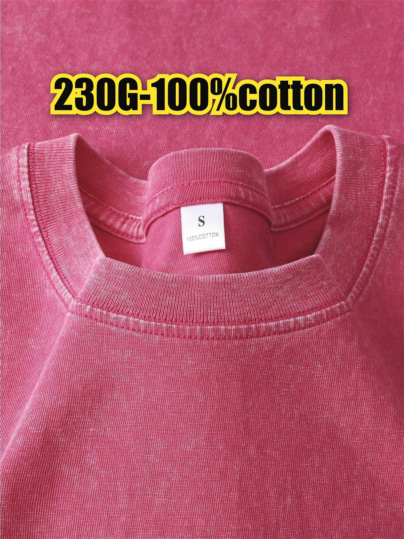 Men'S Vintage Distressed Heavyweight 220gsm T-Shirt - Relaxed Fit Short Sleeve Round Neck Casual Tee with Letter Print, Soft Washed Texture & Raglan Sleeves for Casual Attire, Vintage T Shirts, Leisure Clothing, Retro Style S