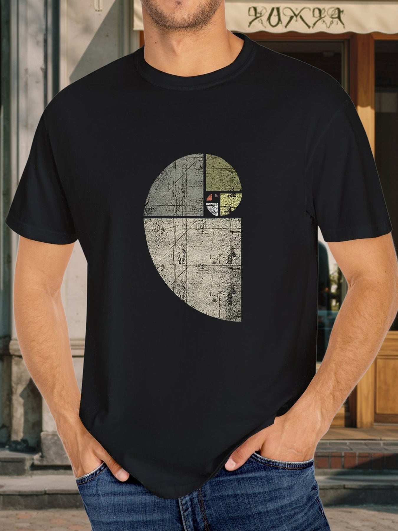 DERNM Men's Casual T-Shirt - Short Sleeve, Round Neck with Unique Letter Print Design, Machine Washable - Perfect for Summer, H Version, Leisure Style, Summer