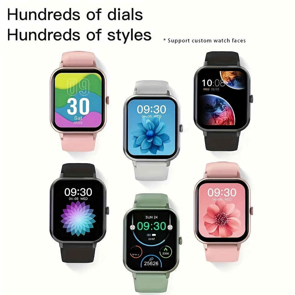 1.83” Full Touch Screen Smart Watch Compatible for iPhone & Android - 5.2 Smartwatch with Voice Control, Calling/Answer, AI Assistant, 100+ Sport Modes, Step Counter, ic, Compatible for Women & Men (Ideal Gift)