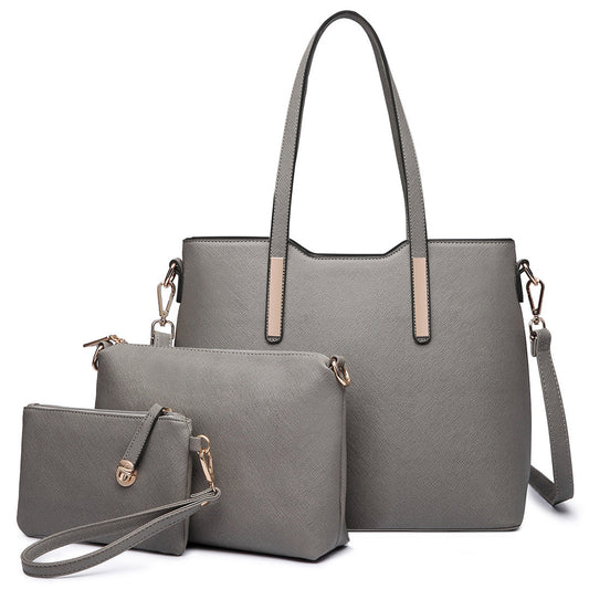 Set de 3 Sacs Cabas Misslulu en Cuir PU – Sac à Main, Sac à Épaule et Sac d’École pour Femmes