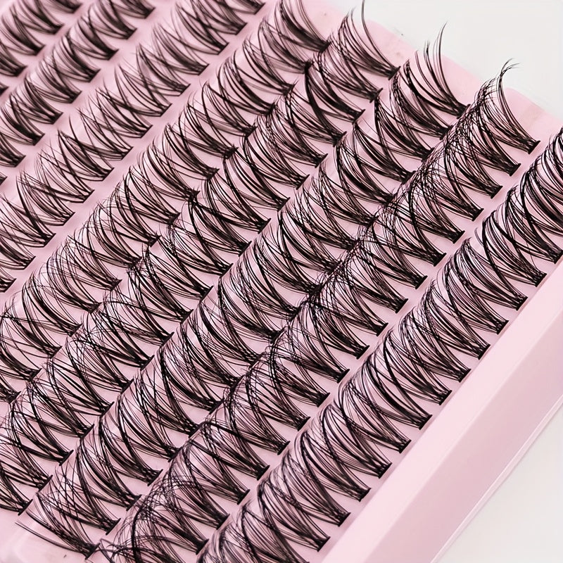 200 Cils Individuels en Touffes 30D – Longueurs 8-16mm, Courbure D 0.07mm, Faux Mink Ultra-Léger, Base Triangulaire, Résistants à l’Eau, Adaptés à Tous Types d’Yeux, Tenue Longue