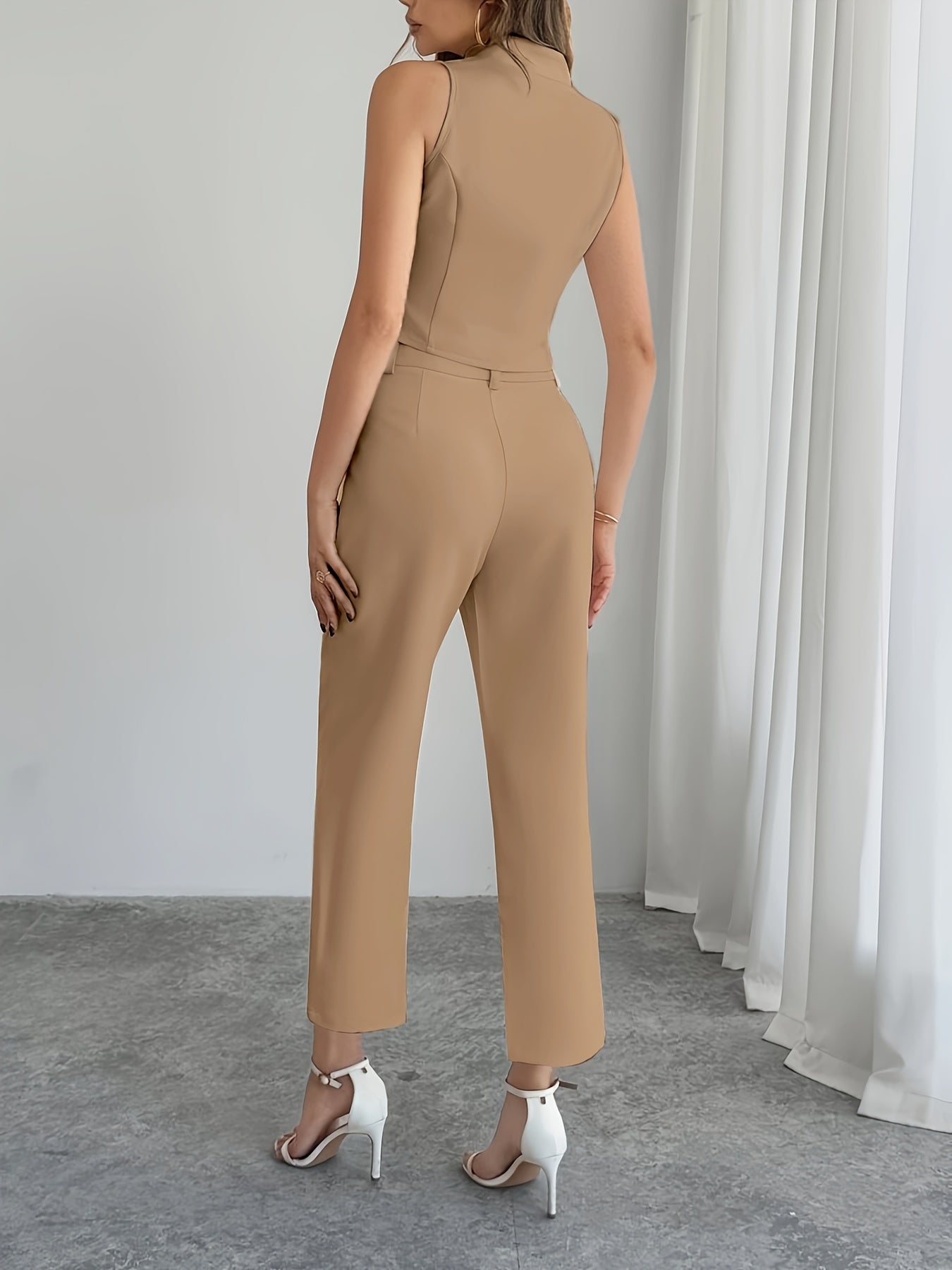Ensemble gilet et pantalon long élégant et stylé