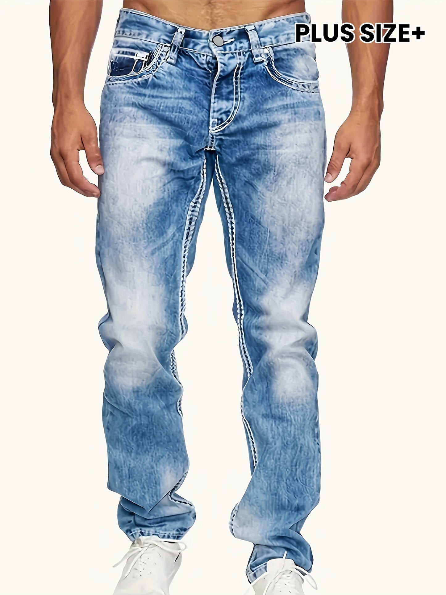 Jean épais pour homme – denim extensible non transparent, coupe skinny, lavable en machine, idéal usage quotidien et formel, vêtement toutes saisons, basique polyvalent de qualité