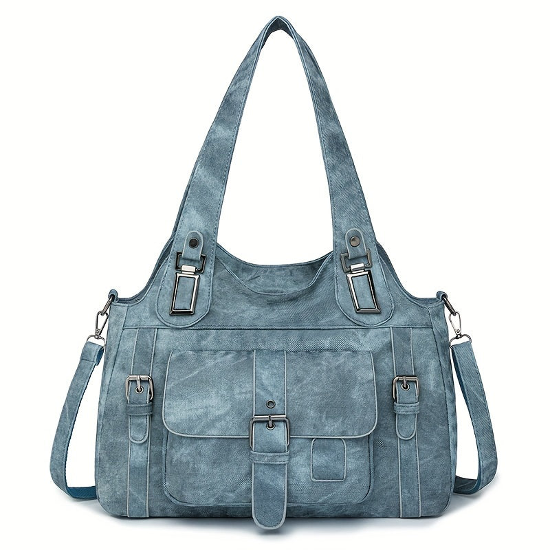 Sac Cabas Femme Rétro Taole en Synthétique avec Bandoulière Amovible – Quincaillerie Dorée et Fermeture Éclair, Couleurs : Gris / Beige / Marron / Noir – Sac Vintage pour Travail et Voyages, Sac Synthétique Durable