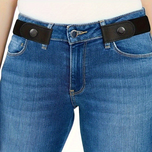 Lot de 2-4 ceintures élastiques unisexes sans boucle – Bande de taille extensible invisible, style streetwear décontracté pour jeans et jupes, avec couture, lavable à la main ou en machine, taille unique, ceinture de mode polyvalente