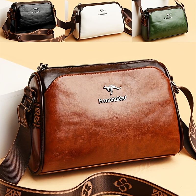 Sac bandoulière et sac à main élégant pour femmes – mini format, cuir, plusieurs compartiments, bandoulière réglable, fermeture zippée, style boho-chic, idéal pour travail, voyage et usage quotidien, cadeau parfait