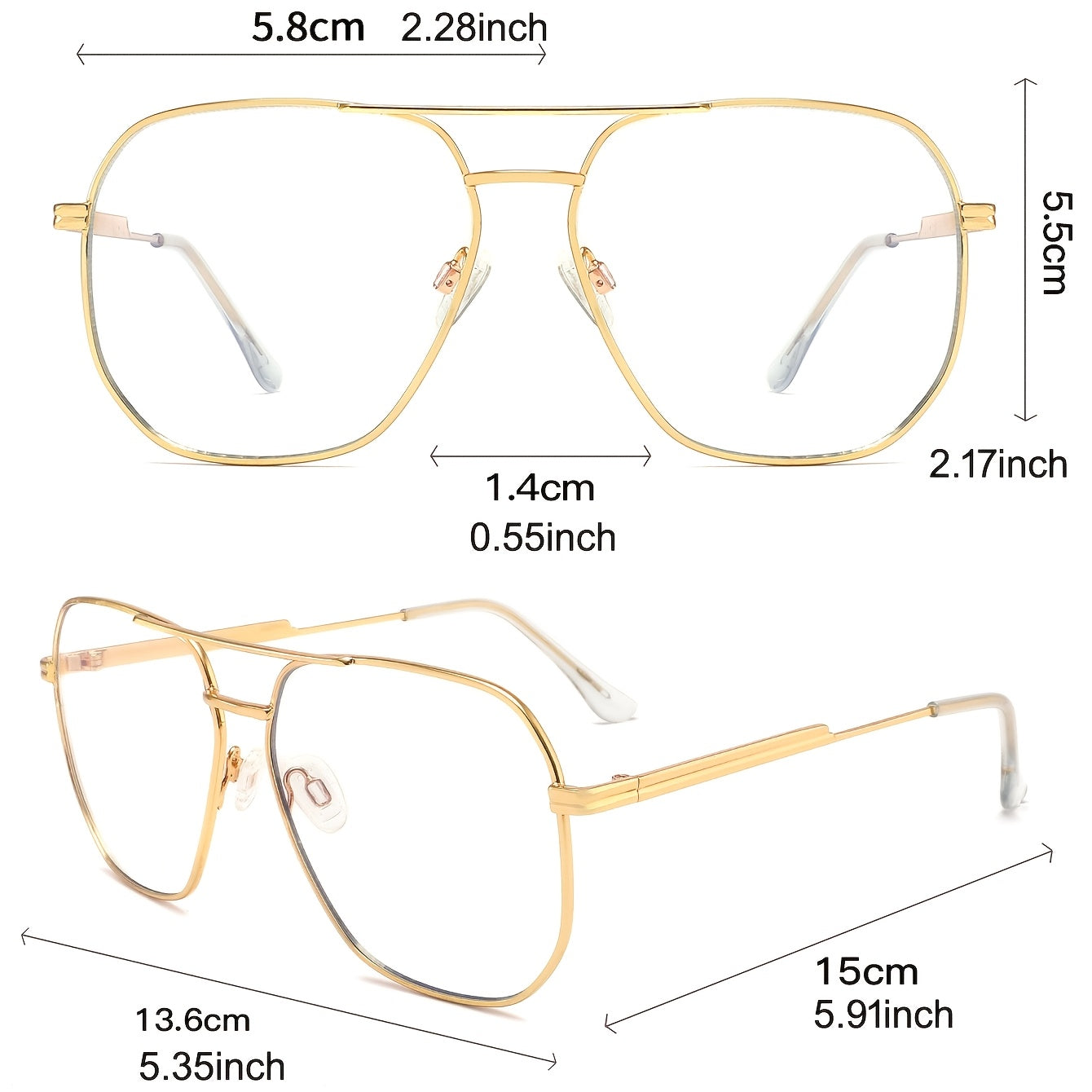 Computer Glasses for Men and Women, Unisex Design, Metal Frame Computer Glasses