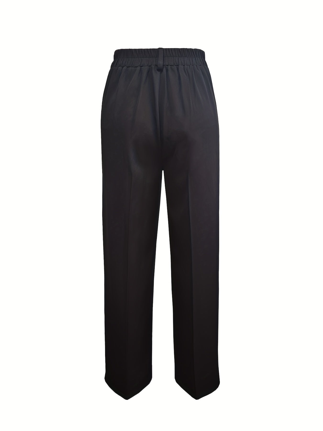 Pantalon Femme Taille Haute – Jambe Droite, Bureau et Décontracté, Fermeture Bouton, Tous Saisons, Confortable et Élégant